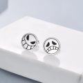 wholesale 925 Sterling Silver Jack Skellington Face Stud Earrings for Anime Cosplay-0-1