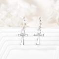 wholesale 925 Sterling Silver Cross Dangle Earrings - Egyptian Style Jewellery for Men & Women-0-1
