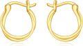 wholesale Gold 925 Sterling Silver Hypoallergenic Minimalist Twist Hoop Earrings for Women Girls 925 -0-0