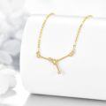 wholesale 14k Solid Gold Zodiac Constellation Necklace Pendant for Women s-0-1