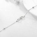 wholesale 14K Gold Infinity Ankle Anklet with Cubic Zirconia and Heart Charm for Women s-0-3