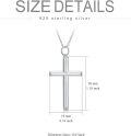 wholesale 925 Sterling Silver & White Gold Plated Simple Cross Pendant Necklace for Women Girls -0-1