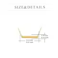 wholesale 14K Gold Minimalist Heart Charm Vertical Bar Chain Necklaces Wholesale for Women 18 + Extender-0-4