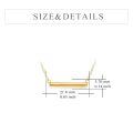 wholesale 925 Sterling Silver Horizontal Bar Pendant Necklace 14k Gold Plated With Heart Zircon-0-4