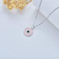 wholesale Sterling Silver Evil Eye Pendant Necklace for Women Greek Protection Amulet Gift-0-16