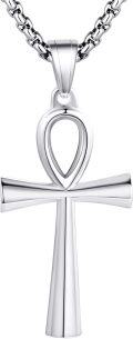 wholesale 925 Sterling Silver Egyptian Ankh Cross Pendant Necklace  for Men-0-0