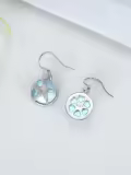 TOUPOP Sterling Silver Moonstone Dangle Drop Earrings-0-2