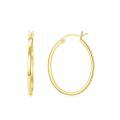 wholesale 14K Gold Round Hoop Earrings for Women - Shiny Polished Lightweight 12-50mm-0-0