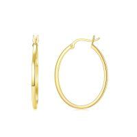 wholesale 14K Gold Round Hoop Earrings for Women - Shiny Polished Lightweight 12-50mm-style 12