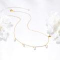 wholesale 14K Gold Freshwater Pearl Station Necklace for Women - Elegant Pendant-0-2
