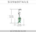 wholesale 925 Sterling Silver Green Crystal Fish Shape Huggie Hoop Earrings for Women-0-6