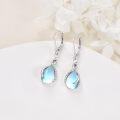 wholesale Sterling Silver Moonstone Larimar Teardrop Earrings Infinity Dangle Gifts-0-12
