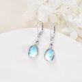wholesale 925 Sterling Silver Opal Pear-Shaped Drop Earrings with Leverback Hooks for Women Gift Ideas-0-12