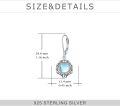 wholesale Sterling Silver Gemstone Leverback Dangle Drop Filigree Earrings for Women-0-15