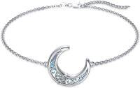 wholesale 925 Sterling Silver Moonstone Celtic Star & Moon Bracelet with Kate Knot for Women-Filigree