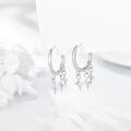 wholesale 925 Sterling Silver Triple Star Drop Earrings Sparkly  for Her-0-4