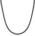 wholesale  Sterling Silver 2mm 3mm Franco Foxtail Chain Necklace for Men Women 18 26 Inch -0-0