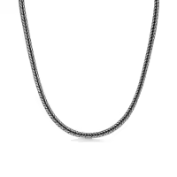 wholesale 925 Sterling Silver 2mm 3mm Franco Foxtail Chain Necklace for Men Women 18 26 Inch-2mm 18 Inches
