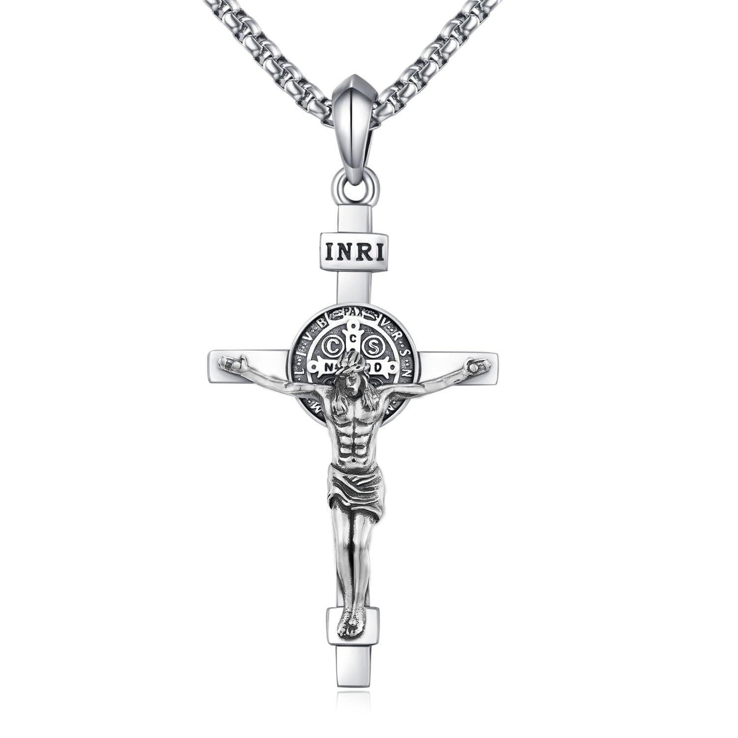 Wholesale 925 Sterling Silver Crucifix Pendant Necklace With Inri And ...