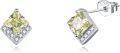 wholesale  Sterling Silver Cubic Zirconia Crystal Stud Earrings - August Birthstone, 7.8mm-0-0