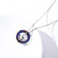 wholesale 925 Sterling Silver Panda with Crystal Pendant Necklace - Birthday Gifts for Women Daughter-0-2