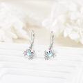 wholesale 925 Sterling Silver Crab Dangle Drop Earrings with Moonstone - Ocean Inspired Jewelry for Women Gifts-0-1