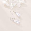wholesale 925 Sterling Silver Teardrop Pearl Drop Earrings-0-3