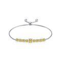 TOUPOP Sterling Silver Topaz Bracelet | Adjustable Slider, 7+2-0-0