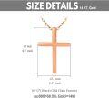 wholesale 14K Rose Gold Simple Cross Pendant Necklace for Women - Chain Length: Adjustable from 32cm to 47cm-0-1