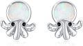 wholesale 925 Sterling Silver Opal Octopus Stud Earrings - Hypoallergenic  for Women-0-0