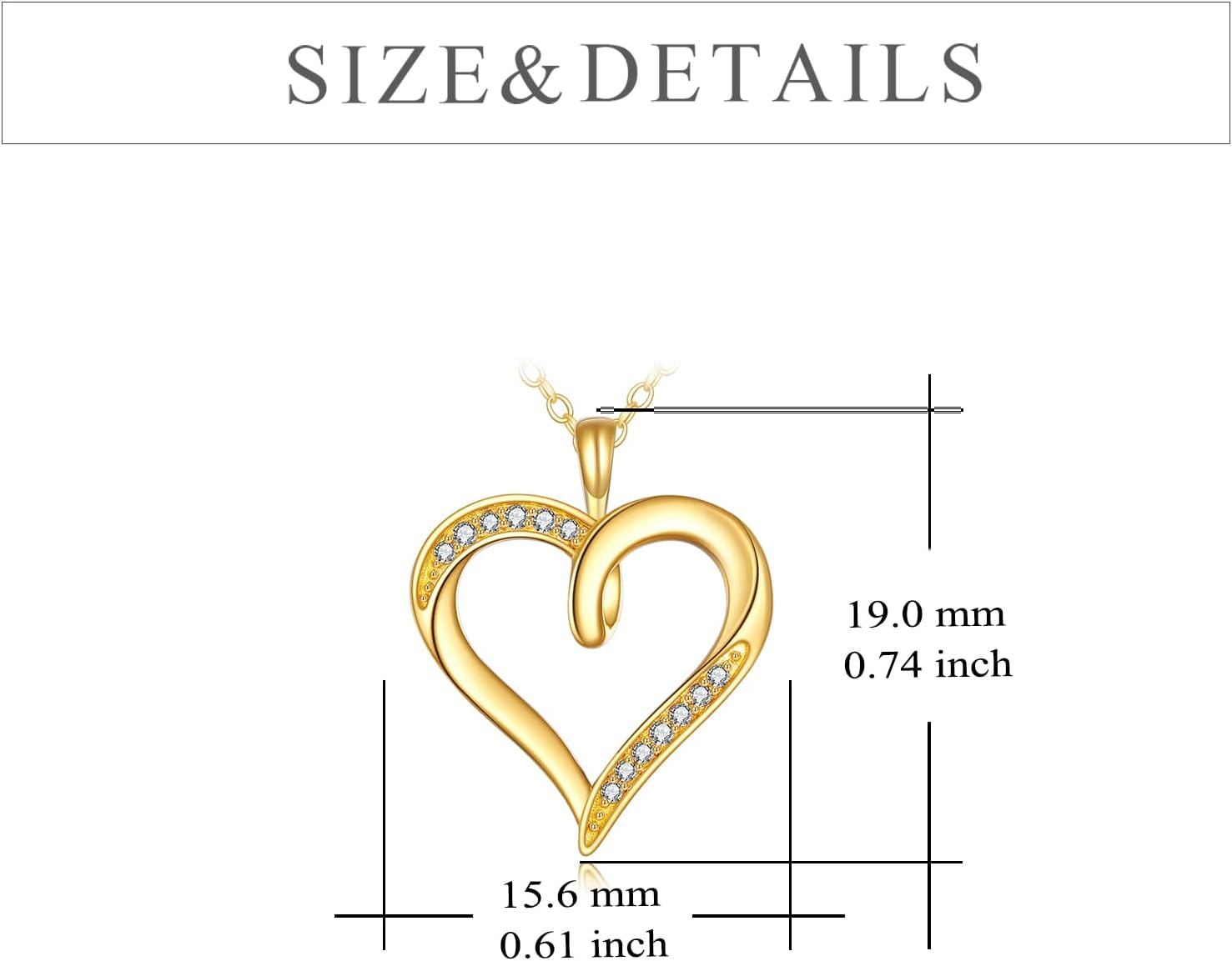 wholesale 14K Gold Diamond Accent Open Heart Necklace - Elegant Fine s for Her-0-4