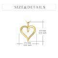 wholesale 14K Gold Diamond Accent Open Heart Necklace - Elegant Fine s for Her-0-4