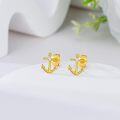 wholesale 14K Gold Anchor Stud Earrings with Cubic Zirconia for Women Gift Set-0-3