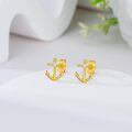 wholesale 14K Gold Anchor Stud Earrings with Cubic Zirconia for Women Gift Set-0-3