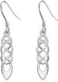 wholesale 925 Sterling Silver Celtic Knot Drop Earrings - Irish s for Women-0-0