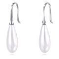 wholesale 925 Sterling Silver Teardrop Pearl Drop Earrings-0-0