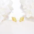 wholesale 10k Gold Polished Angel Wing Stud Earrings For Women-0-2