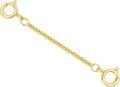 wholesale 10K Yellow Gold 1 2 3 4 5 Necklace Extender Chain w Double Spring Clasp Bracelet Anklet Extension-0-0