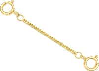 wholesale 925 Sterling Silver Plated 10k Yellow Gold Extender Chain 1/2/3/4/5 with Double Spring Clasp-Style 3