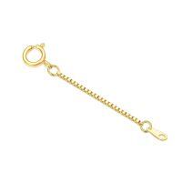 wholesale 14K Gold (Au585) Hypoallergenic Nickel-Free Polished Jewelry Extender Chain 0.5-3inch Lobster Clasp-style 3(Yellow)-Spring Clasp