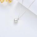 wholesale 10K Gold Round White Freshwater Cultured Pearl Pendant Necklace for Women 14-30 Inches s-0-3