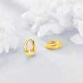 wholesale Gold 925 Sterling Silver 15mm Huggie Hoop Earrings Minimalist s for Women-0-1