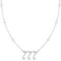 wholesale 925 Sterling Silver Freshwater Pearl & 777 Pendant Necklace for Women - Lucky Charm s-0-0