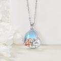 wholesale 925 Sterling Silver Heart-Shaped Penguin Pendant Necklace - Adorable Gifts for Her-0-3