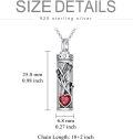 wholesale 925 Sterling Silver & Cubic Zirconia January Birthstone Snowdrop Flower Urn Necklace for Ashes with 18 Rolo Chain-0-4