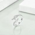 wholesale 925 Sterling Silver Open Adjustable Ring for Women Jewelry Gift-0-1