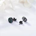 wholesale 925 Sterling Silver Turquoise Cross Ankh Peace Viking Stud Earrings for Men & Women-0-1
