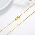wholesale 10k Solid Gold 1.8mm Dainty Yellow Gold Italian Mirror Link Chain Necklace  for Women Girls 16/18/20/22/24-0-3
