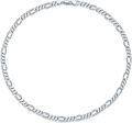 wholesale Sterling Silver Sterling Silver Diamond Cut Figaro Chain Necklace Gold Silver Plated 16 24 Italy-0-0