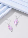wholesale 925 Sterling Silver Leaf Opal Drop Earrings - Mother's Day Gifts for Women-0-27